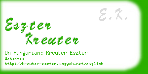 eszter kreuter business card